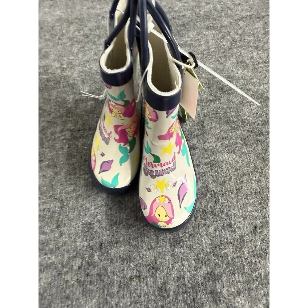 Mucky Wear Toddler Girls Rain Boots 7T Kids Rubber Mermaid N78
